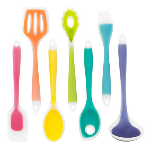 Utensilio Cocina Silicona  7 pieza Juego Silicona Espatula