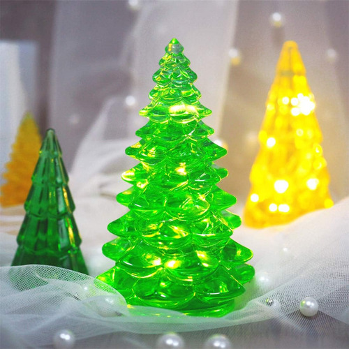 Molde De Resina De Silicona 3d Para Árbol De Navidad 2 Pieza