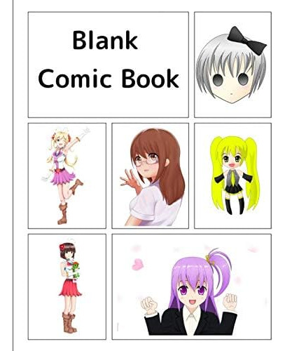 Libro: Blank Comic Book: Manga And Anime Themed Cover, 120 B