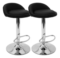 Comprar Par Banquetas Taburetes X2 Desayunador Barra Bar Cromada R