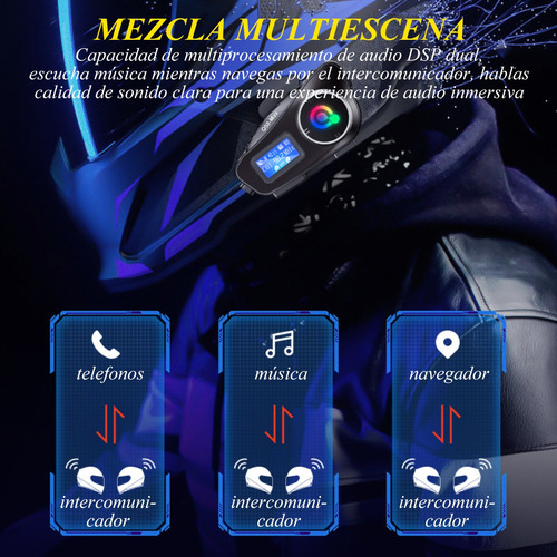 Par De Intercomunicadores Para Cascos De Moto Con Bluetooth