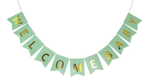 Pancarta De Bienvenida Para Bebé Con Letras Brillantes Para 
