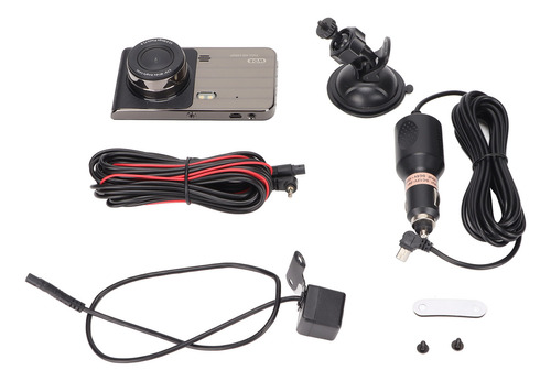 Grabadora Dash Cam 1080p Fhd Con Doble Lente, Gran Angular D