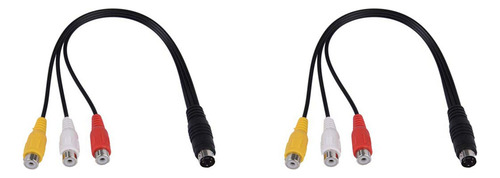 Cable Adaptador De S-video De 4 Pines A 3 Rca Para Televisor