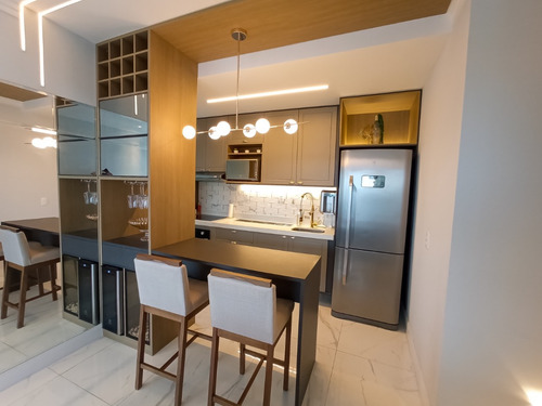 Apartamento Mobiliado Com Vista Deslumbrante | Último Andar | 2 Dorms + Varanda Gourmet | Bairro Cerâmica - São Caetano Do Sul - Porteira Fechada