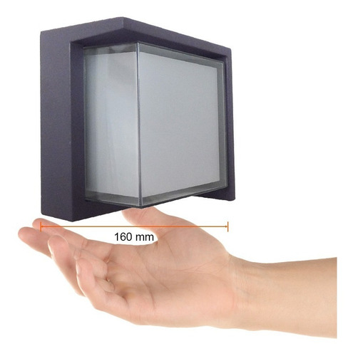 Imagen 6 de 8 de Lámpara Para Muro Exterior, Gris 15w, Luz Cálida Tecnolite