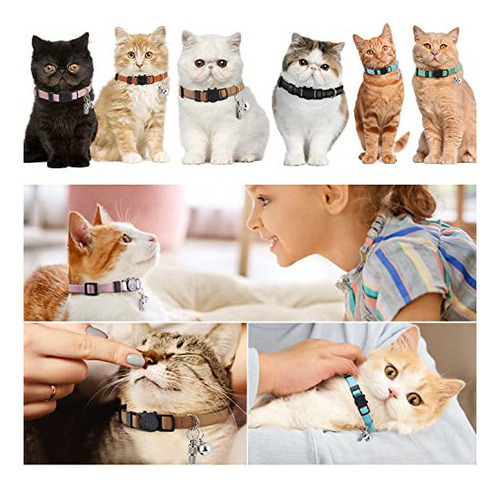 Wroswt - Collar Para Gato Con Cascabeles, Collares De Gatito