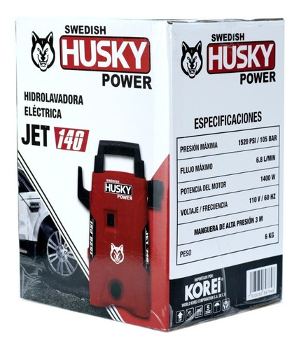 Hidrolavadora Tipo Karcher 1520psi C/ Rociador Jabon Husky