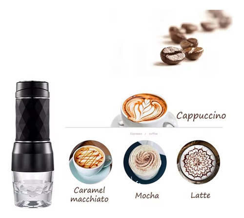 Blanco Máquina Espresso Cafetera Portátil Cápsula Y Café 1p