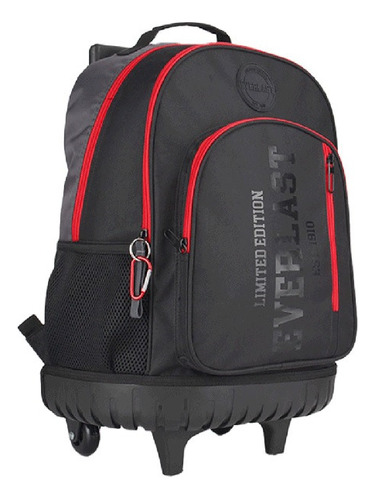 Mochila Carrito Carro Escolar Everlast Gran Capacidad Base Reforzada Manija Telescopica Extensible Original Tsr