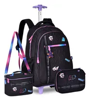 Comprar Kit Mochila Rodas Rafa E Luiz Lancheira Estojo Box Escolar