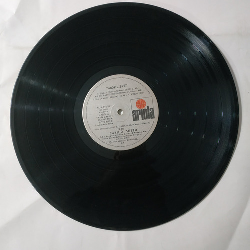 Música Disco Vinilo,camilo Sesto Amor Libre 10 Temas 1975 (Usado)