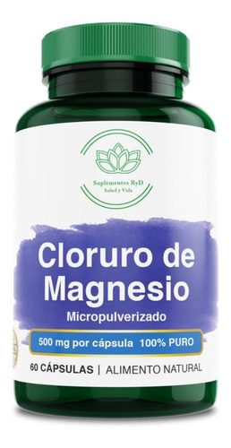 Cloruro De Magnesio 500mg 60cap Veganas  Ryd Sabor No Aplica