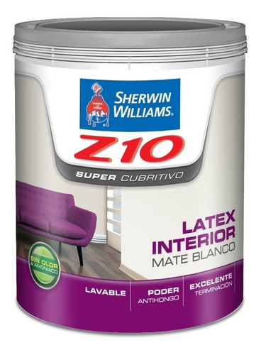 Pintura Z 10 Latex Interior X 1 Lts Antihongo