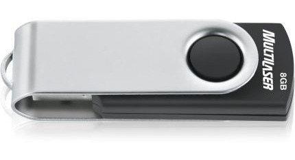 Pen Drive Multilaser Pd587 8 Gb Usb 2.0 Twist 2 5v Dc
