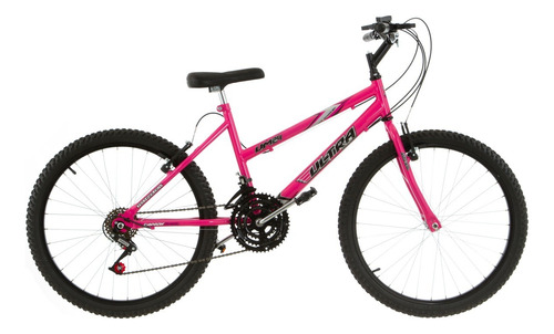 Bicicleta Aro 24 18 Marchas Ultra Bikes Feminina Rosa Tamanho do quadro M