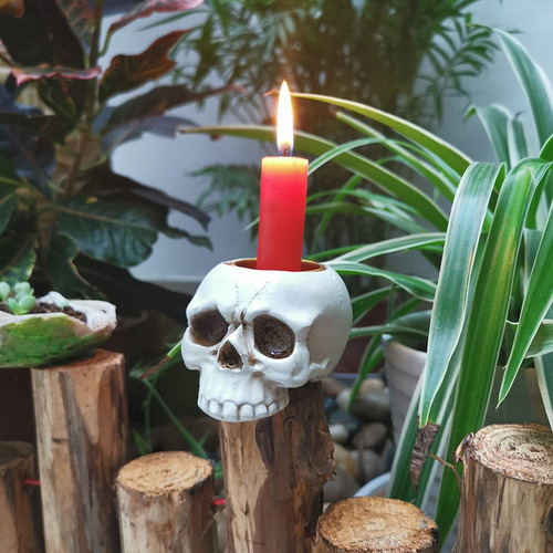 Vela Crafts Con Forma De Calavera, Soporte Para Velas De Té