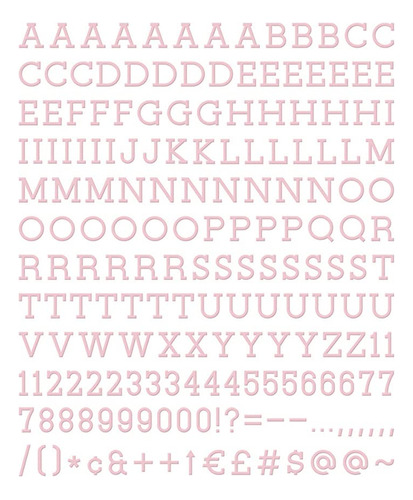 Dcwve Troquel Vista 1  Letra Letterboard-pink 188 Uds
