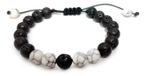 Comprar Pulsera Unisex Piedra Lava Negro Howlita Blanca