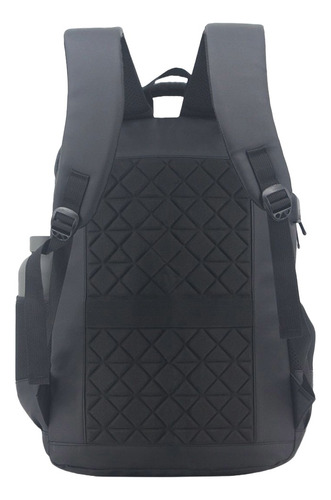 Mochila Porta Notebook Con Usb Ejecutiva Reforzada Viaje Color Negro Diseño De La Tela Liso