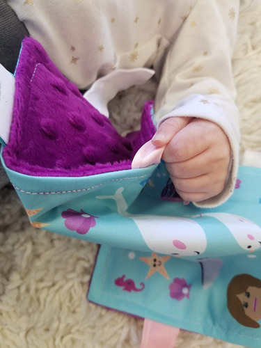 Baby Sensory Crinkle & Teething Square Lovey Toy With Closed