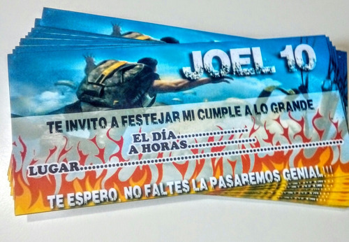 Promo Cotillón Infantil Free Fire Personalizados 30 Niños