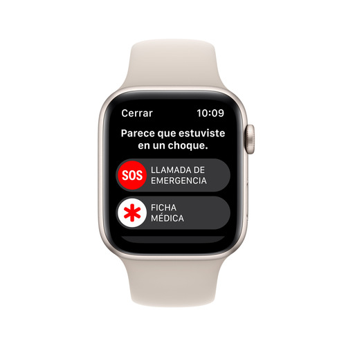 Imagen 8 de 10 de Apple Watch Se (2da Gen) (gps) Aluminio Plata De 44 Mm Color de la correa Correa Deportiva Blanca Color del bisel Plateado