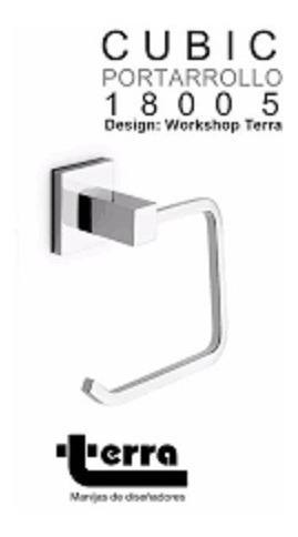 Imagen 6 de 6 de Portarrollo Alta Gama Bronce Cromado Terra 18005c Cubic