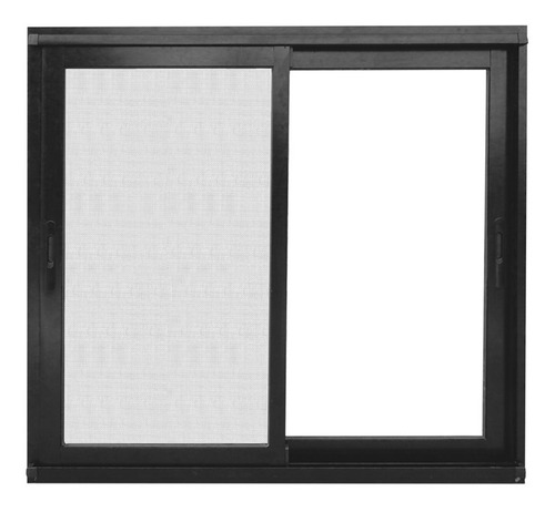 Ventana Módena Negro 120 X 110 Con Mosquitero Maxialuminios