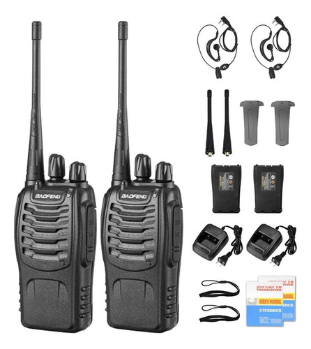 Kit Baofeng Bf-888s De 2 Radios Manos Libres