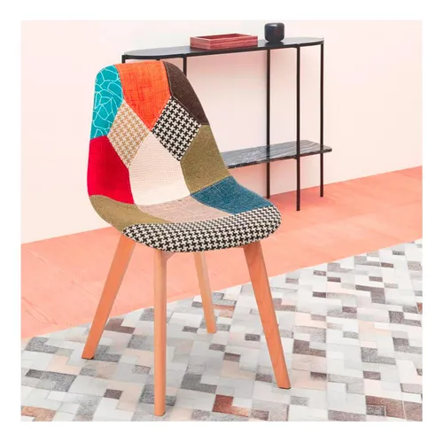 Pack 4 Sillas Eames Patchwork