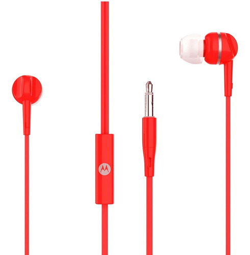 Audífonos Motorola Pace 105 In-ear Manos Libres Alámbricos Rojo