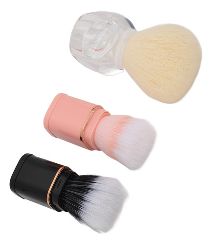 Juego De Brochas De Maquillaje, 3 Piezas, Portátiles, Pequeñ