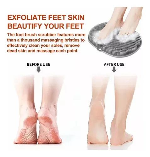 Imagem 4 de 6 de Escova Esponja Esfregão Silicone Esfoliante Costas Banho Spa