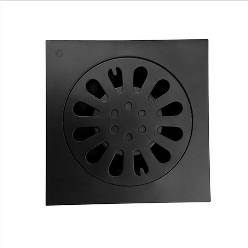 Rejilla De Piso Cuadrada 10 X 10cm Negro Mate