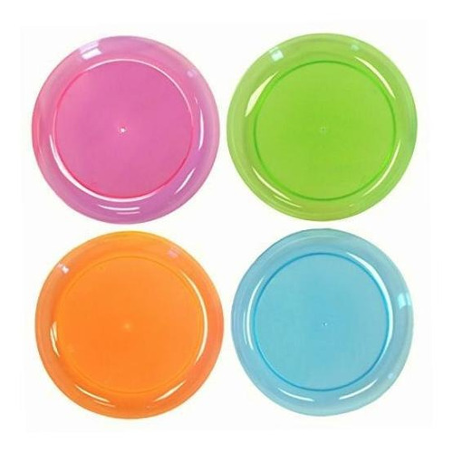 Party Essentials N407366 Hard Plastic Round Party/luncheon