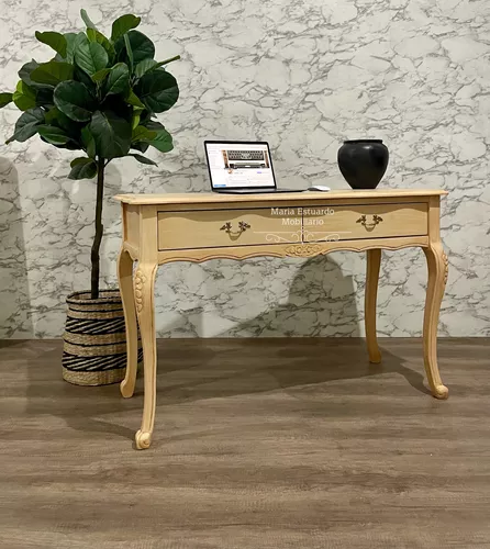 Mueble Escritorio o Mesa portátil en madera maciza, estilo Francés