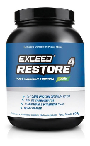 Suplemento Pós Treino Recovery Exceed Restore 4 - Pote 900g