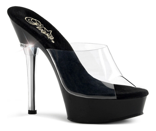 Zapatilla Transparente Tacon Stiletto Allure-608 Table Dance