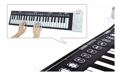 Imagen 1 de 4 de Organo Musical Teclado Piano Flexible Con Vibracion Ypt