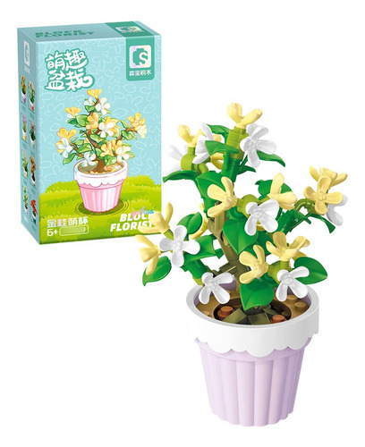 Juego De Bloques De Construcción Bonsái Mini Flores Modelo A 0 Versión Del Personaje