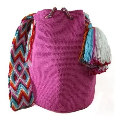 Mochila Wayuu Lisa Color Rosa Original