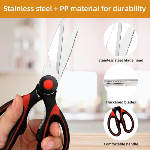 Tijeras De Cocina Duraderas De Acero Inoxidable Para Carne