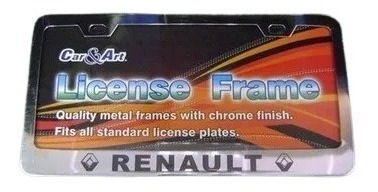 Porta Placa Metal Cromado Renault