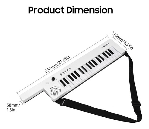 Piano Electrónico De Guitarra De 37 Teclas Con Mini Teclado