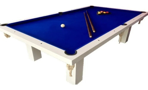 Mesa De Pool Premium Blanca + Tapa Ping Pong Comedor Brienza
