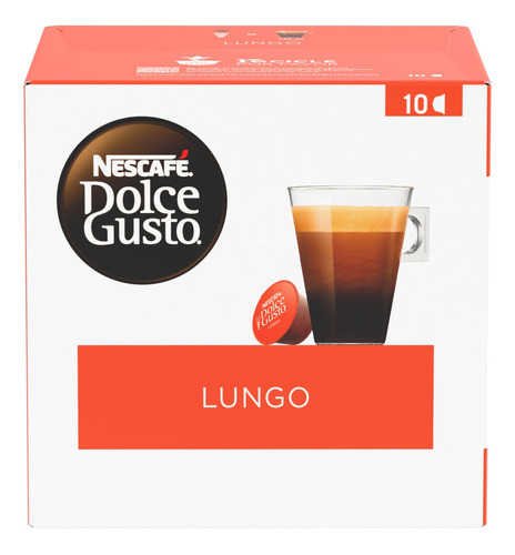 Café em cápsula Dolce Gusto Lungo 10 cápsulas 70g Nescafé