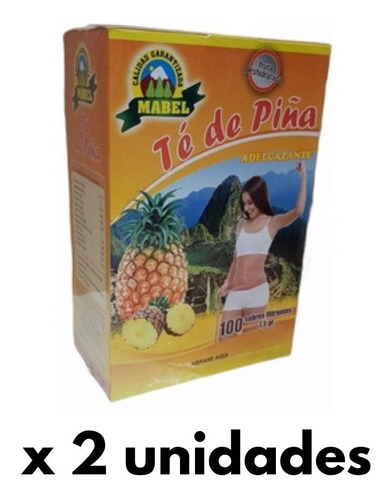 Te De Piña Adelgazante 100 Sobres (2 Unidades)