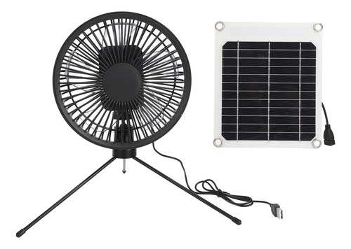 Ventilador Solar Portátil Para Acampar Ip67, Impermeable, Co