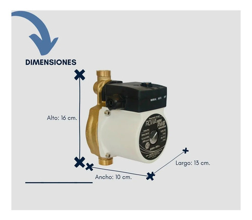 Bomba Presurizadora Rowa Sfl Mini Rw9 Bronce 0.13hp - 220v